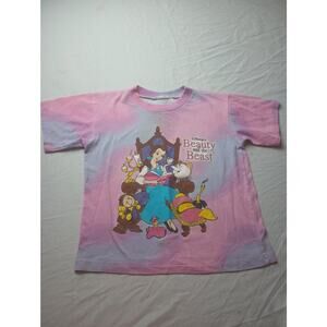 Vintage Disney's Beauty and the Beast T-shirt Single Stitch Kids Medium 10/12